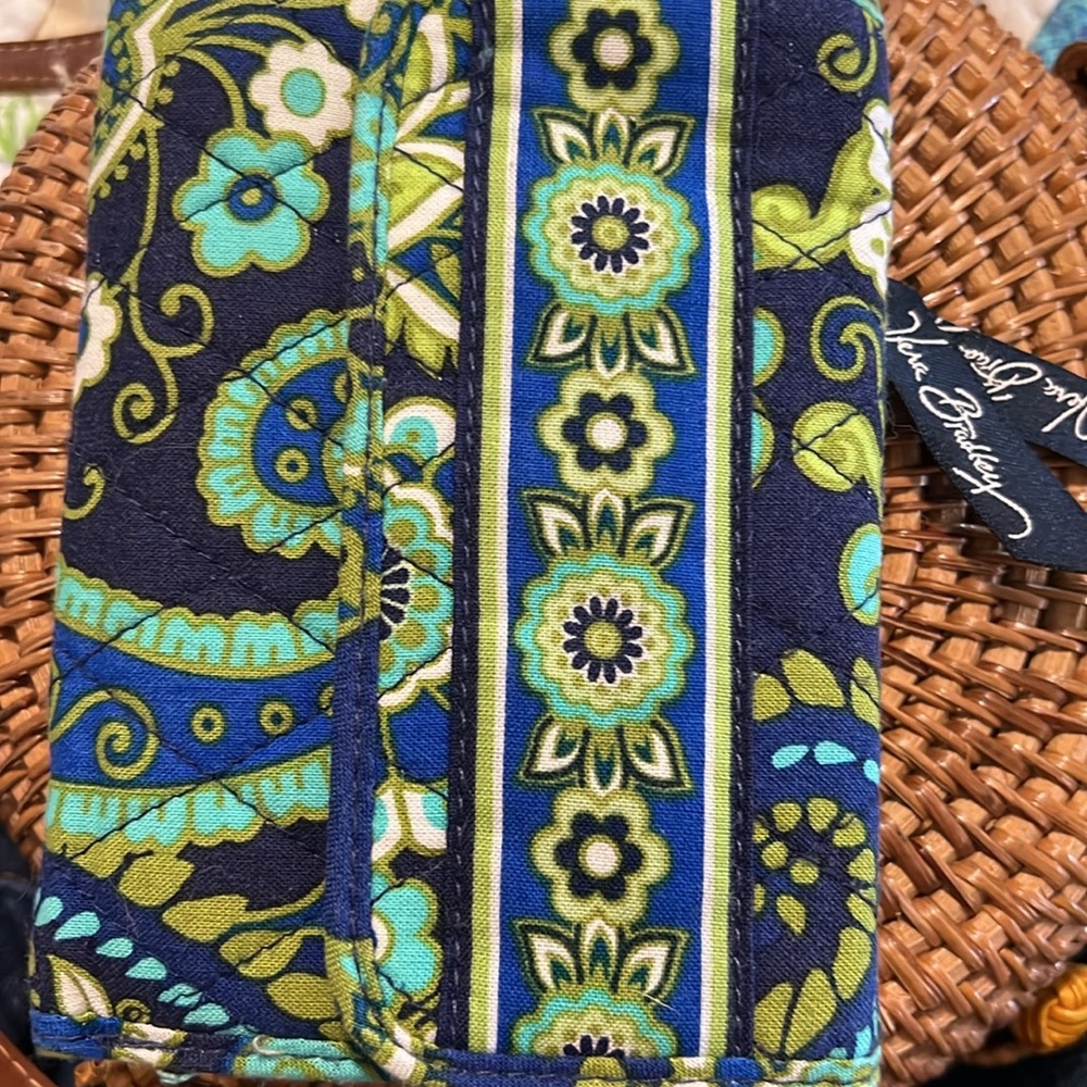 Vera Bradley Rhythm & Blues Trifold Wallet. - Picture 2 of 10